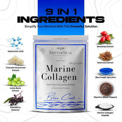 Blue Crush Marine Collagen Gummy – 9-in-1 Sea-Sourced Blend
